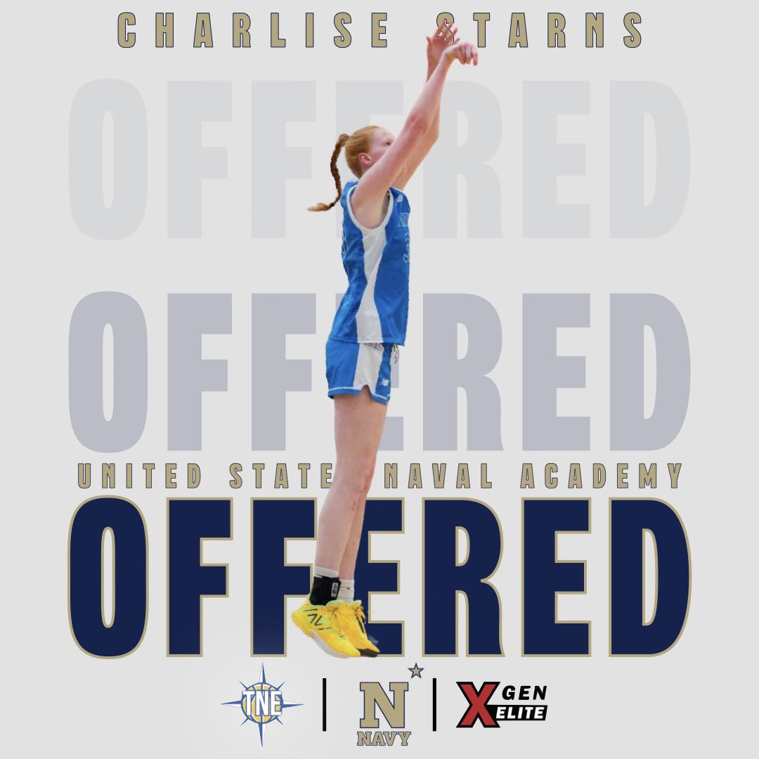 Team Northeast (@teamnehoops) on Twitter photo Congrats to 2027 Char Starns <a href="/charlise_starns/">Charlise Starns</a> on her recent offer from <a href="/CoachTimTaylor/">Tim Taylor</a> & <a href="/NavyWBB/">Navy Women's Basketball</a> #TeamNExXGEN Congrats to 2027 Char Starns <a href="/charlise_starns/">Charlise Starns</a> on her recent offer from <a href="/CoachTimTaylor/">Tim Taylor</a> & <a href="/NavyWBB/">Navy Women's Basketball</a> #TeamNExXGEN