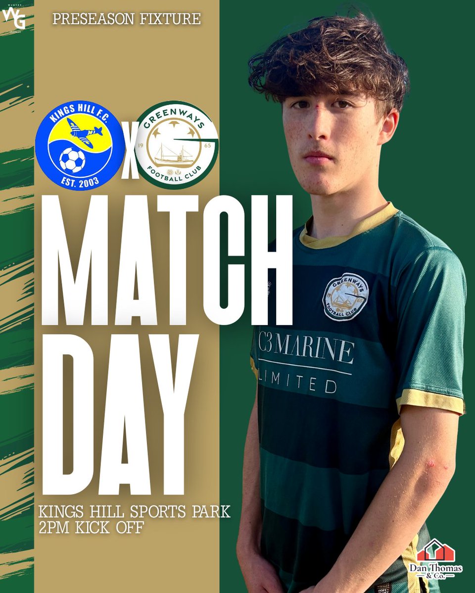 GreenwaysFC's tweet image. MATCH DAY ⚽️
🆚│ @KingsHillFC1
🏟️│ Kings Hill Sports Park
⏰│ 2PM * change from 3pm
🏆│ Friendly
#coybig