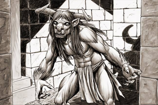 Tim Truman's Minotaur artwork is nasty and dangerous for PC's!