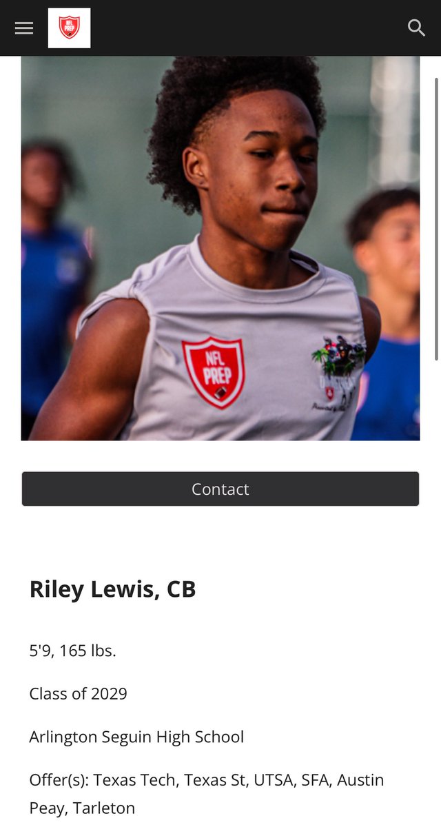 Malik Boynton (@nfldbscout) on Twitter photo Riley Lewis, Class of 2029, Arlington Seguin
Pos: CB
<a href="/Rylo_Lew/">Riley Lewis</a>
Sticky man coverage corner with twitch and ball skills. Fast and explosive!!!
Offer(s): Texas Tech, TXSU, UTSA, SFA, Austin Peay, Tarleton
🔗: sites.google.com/u/0/d/1ATGjz4W…
<a href="/DraftDiamonds/">Draft Diamonds ™️</a> @NFLDraftAcademy Riley Lewis, Class of 2029, Arlington Seguin
Pos: CB
<a href="/Rylo_Lew/">Riley Lewis</a>
Sticky man coverage corner with twitch and ball skills. Fast and explosive!!!
Offer(s): Texas Tech, TXSU, UTSA, SFA, Austin Peay, Tarleton
🔗: sites.google.com/u/0/d/1ATGjz4W…
<a href="/DraftDiamonds/">Draft Diamonds ™️</a> @NFLDraftAcademy