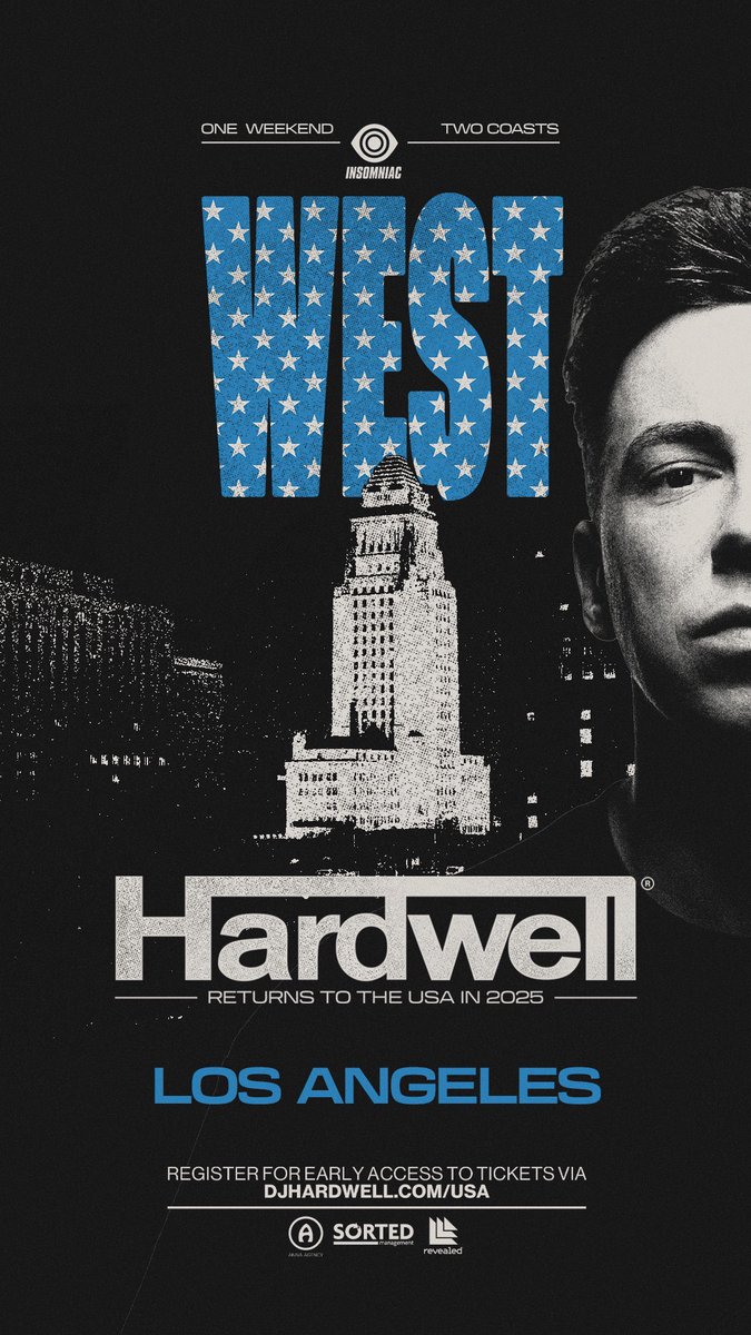 HARDWELL's tweet image. Your votes have been counted & I’m returning to America for one big weekend in LA, NY and DC! 🇺🇸
Dates & Venues TBA soon!! Register for early access to tix via: djhardwell.com/usa
Where will I see you on the dance floor?