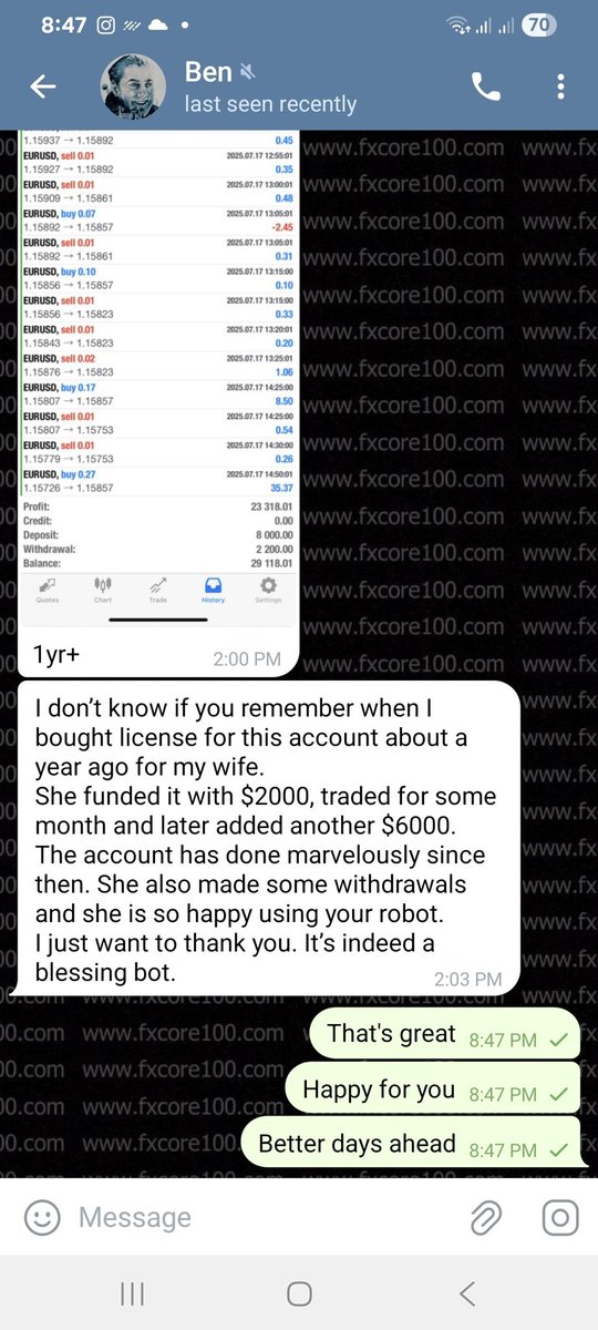 bestoftrading's tweet photo. User review 
Fxcore100 remains the best https://t.co/6rfyfo4CH9