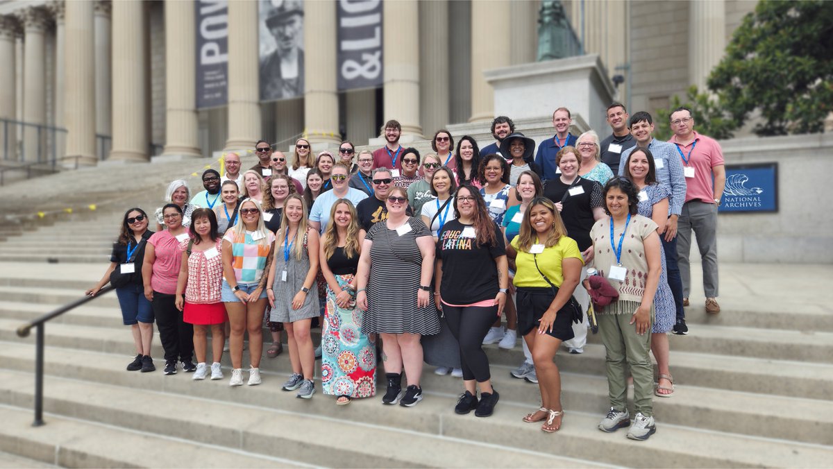 archivesfdn's tweet image. We were honored to welcome our first cohort of educators to the #ArchivesInstitute this week! These incredible teachers explored how to bring the Declaration of Independence and civic learning to life in classrooms across the country, starting here at the @usnatarchives 📝📜