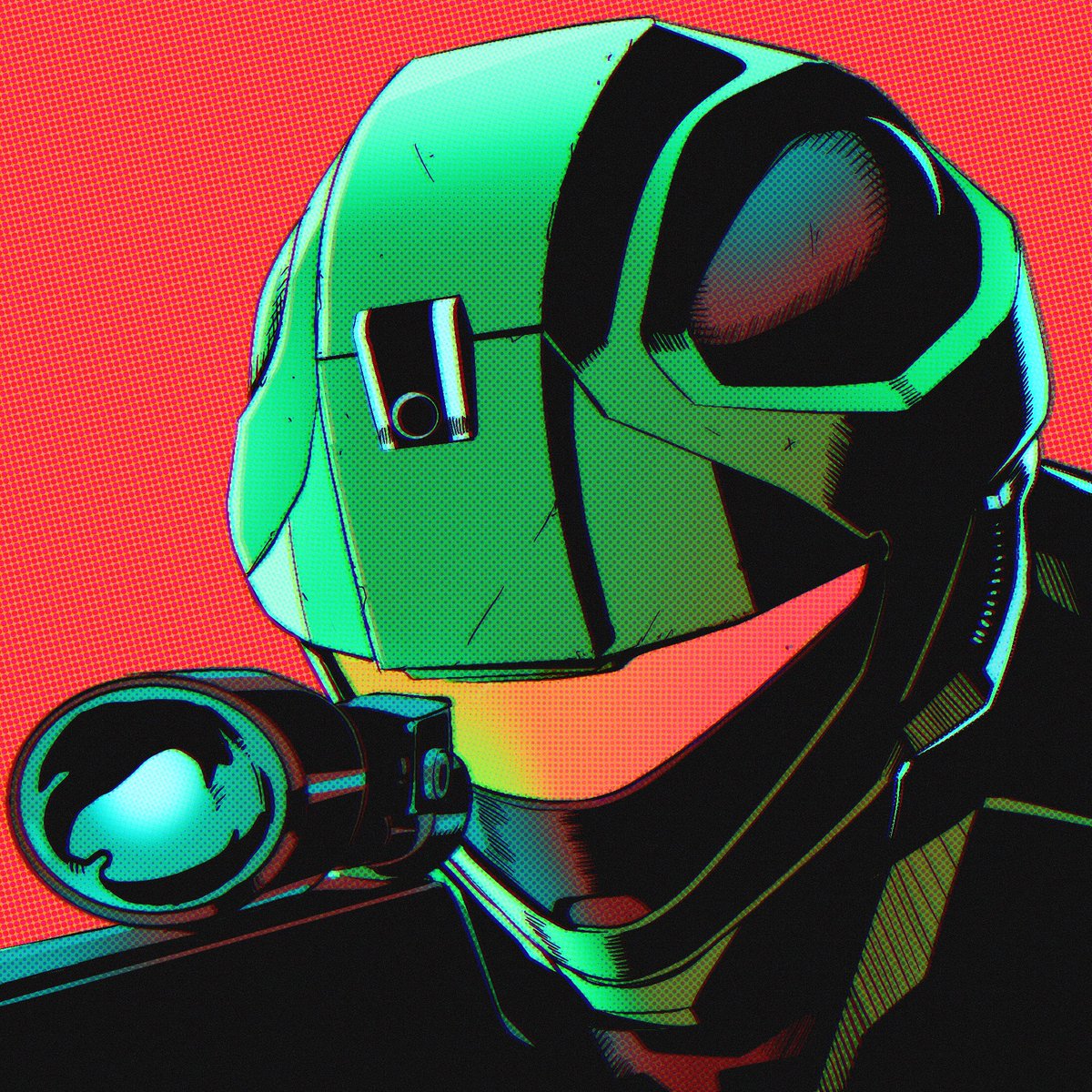 jackdrawss's tweet image. Sharpshooter… Comic headshots available for $15! DM me if you’re interested &lt;3
#halo #bungie