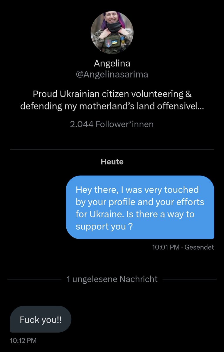 Harley_FCKPTN's tweet image. @ Angelinasarima 
👆🏼👆🏼👆🏼👆🏼👆🏼👆🏼👆🏼
#Scammer #ScamAlert #FakeSoldier #FakeUkrainian

Obviously the same scammer I had the conversation with yesterday 😅

@ScamBustersHQ