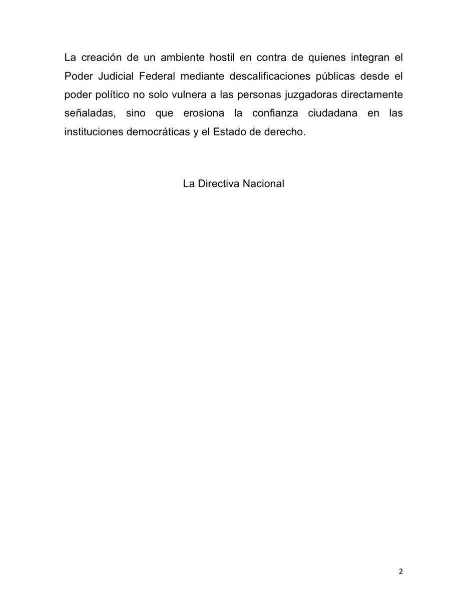 jufed_org's tweet image. 🟡#COMUNICADO Expresamos nuestro más enérgico rechazo a las declaraciones en contra de las decisiones emitidas por el Tribunal Colegiado de Circuito con sede en Campeche, ya que constituyen un ataque que compromete gravemente el principio de #IndependenciaJudicial.