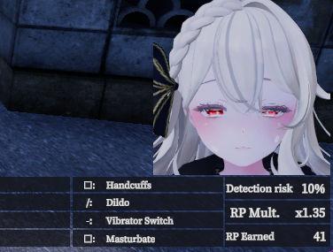 delulushami's tweet photo. seem like you can drop Detection risk until reach 10% 

no RP mult. penelity. You can just walk pass person really easy.

#秘密のエクスポーズ #SecretFlasherManaka https://t.co/ihIIFZeojU