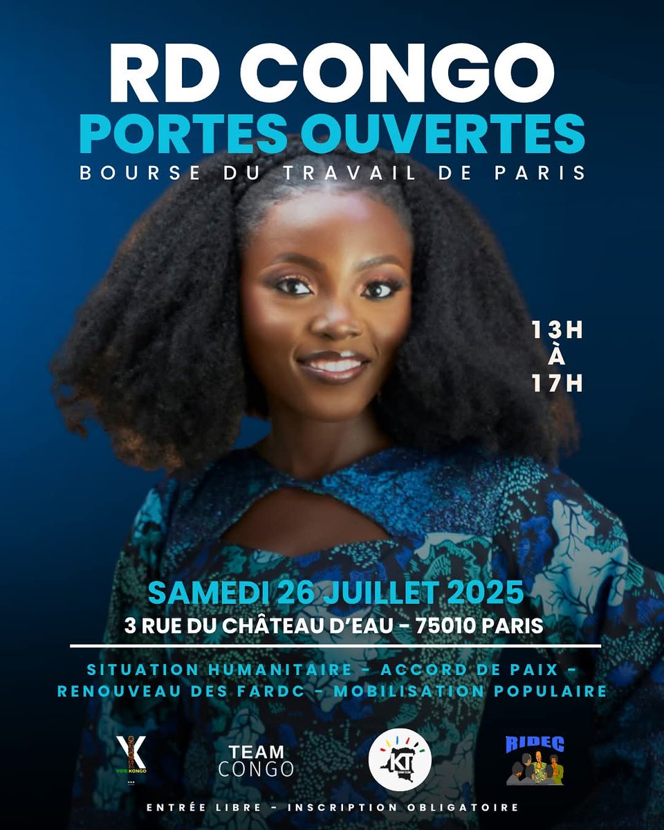 Kabisu's tweet photo. #KongoNaBiso 🇨🇩
#FreeCongo #FreeKongo 

#PARIS
26 juillet 2025, 13h00

🇨🇩 RD #Congo:
Construire des perspectives d’avenir:
- Situation humanitaire
- Accord de paix
- Renouveau des #FARDC
- Mobilisation populaire

#RDC #RDCongo #Congo243 #Kongo https://t.co/o0nEJIo2u2