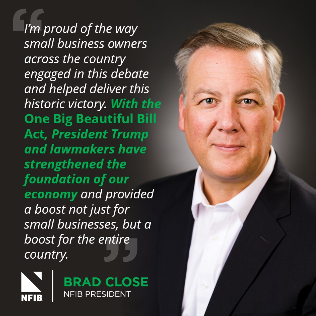 NFIB's tweet image. #NFIB President Brad Close highlights the Small Business Deduction permanency in @repairerdriven: "I’m proud of the way #smallbusiness owners across the country engaged in this debate and helped deliver this historic victory.”
Read the article here: ow.ly/AAYr50WnIkc