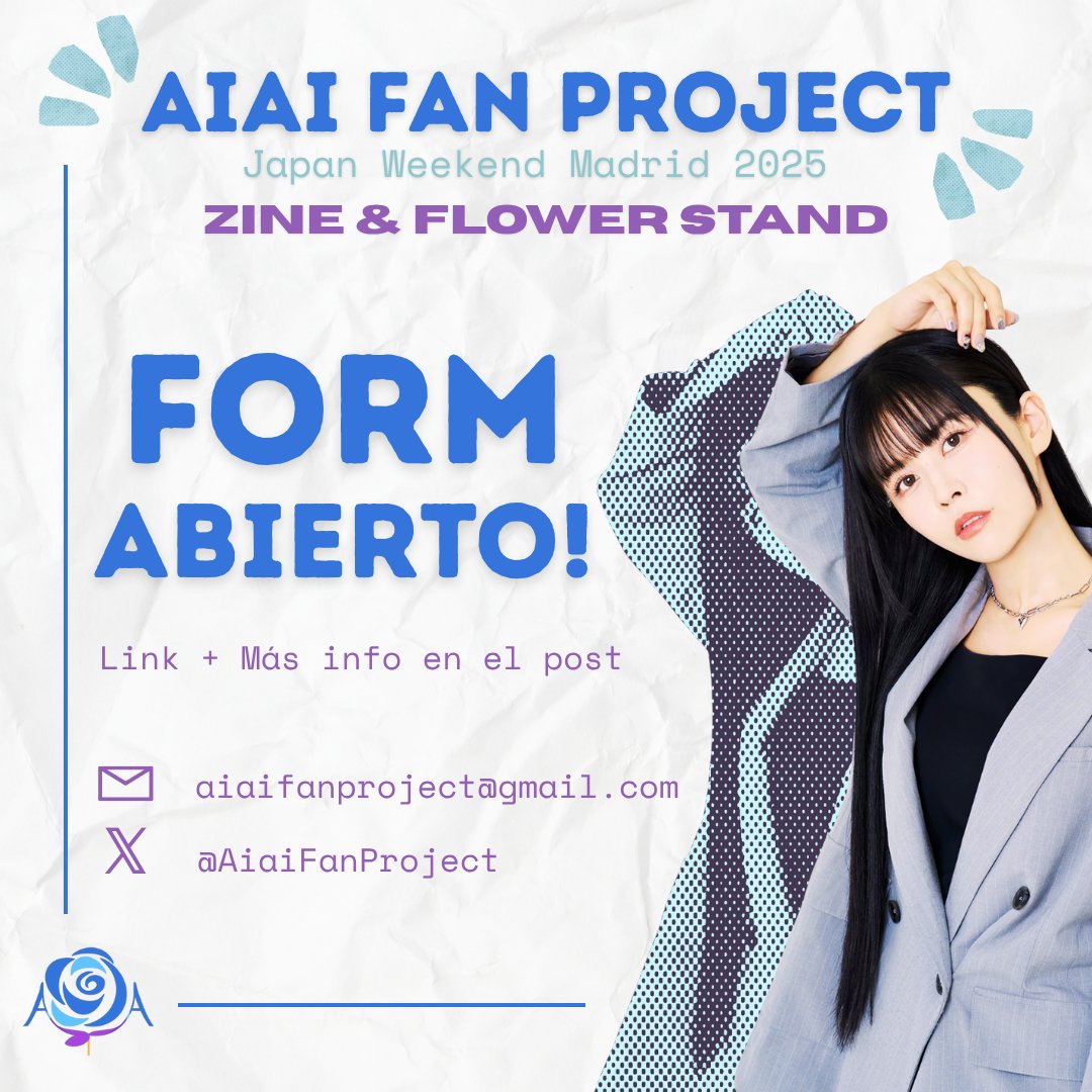 AiAi Fan Project (@aiaifanproject) on Twitter photo 💙𝐀𝐢𝐀𝐢 𝐅𝐚𝐧 𝐏𝐫𝐨𝐣𝐞𝐜𝐭 - 𝐉𝐚𝐩𝐚𝐧 𝐖𝐞𝐞𝐤𝐞𝐧𝐝 𝐌𝐚𝐝𝐫𝐢𝐝 𝟐𝟎𝟐𝟓💙
¡Ya está abierto el formulario de inscripción para el Fanzine y el Flower Stand que se realizarán por la llegada de Aiba Aina a la <a href="/Japan_Weekend/">Japan Weekend</a> este septiembre!
📎 forms.gle/82u3pLwD7UH4PY… 💙𝐀𝐢𝐀𝐢 𝐅𝐚𝐧 𝐏𝐫𝐨𝐣𝐞𝐜𝐭 - 𝐉𝐚𝐩𝐚𝐧 𝐖𝐞𝐞𝐤𝐞𝐧𝐝 𝐌𝐚𝐝𝐫𝐢𝐝 𝟐𝟎𝟐𝟓💙
¡Ya está abierto el formulario de inscripción para el Fanzine y el Flower Stand que se realizarán por la llegada de Aiba Aina a la <a href="/Japan_Weekend/">Japan Weekend</a> este septiembre!
📎 forms.gle/82u3pLwD7UH4PY…