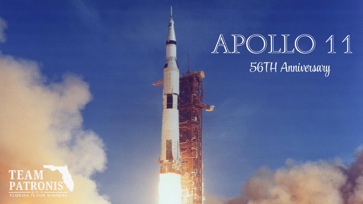 PatronisFL's tweet image. This week marks the 56th anniversary of Apollo 11 launching from Florida and making history, as Neil Armstrong and @TheRealBuzz became the first humans to walk on the Moon. One small step for man—next stop, Mars!