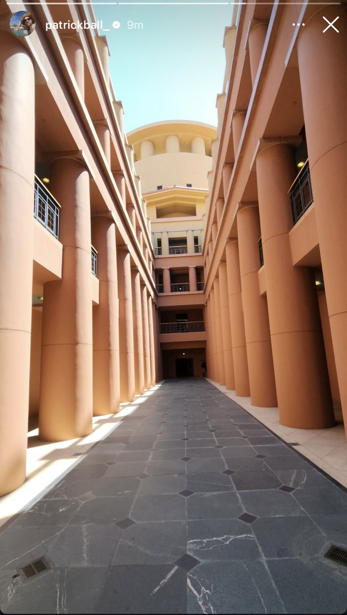 PatCrave's tweet image. Patrick Ball posts a photo of a building at Disney Studios to his Instagram story.