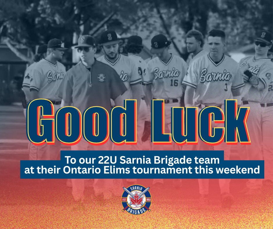 Good Luck, Boys! ⚔️

<a href="/SBrigade22u/">Sarnia Junior Brigade Baseball Club</a>