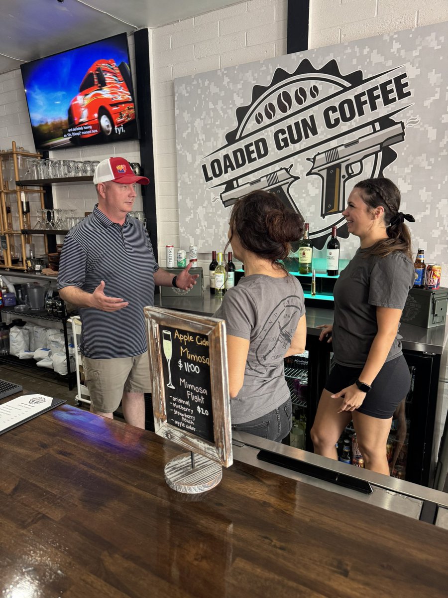 🚨 Small businesses are the backbone of our economy — and today I had the privilege of speaking with some of the hardworking owners right here in Lake Havasu, including the team at Loaded Gun Coffee ☕🇺🇸

We talked about the challenges they’ve faced — from rising costs to
