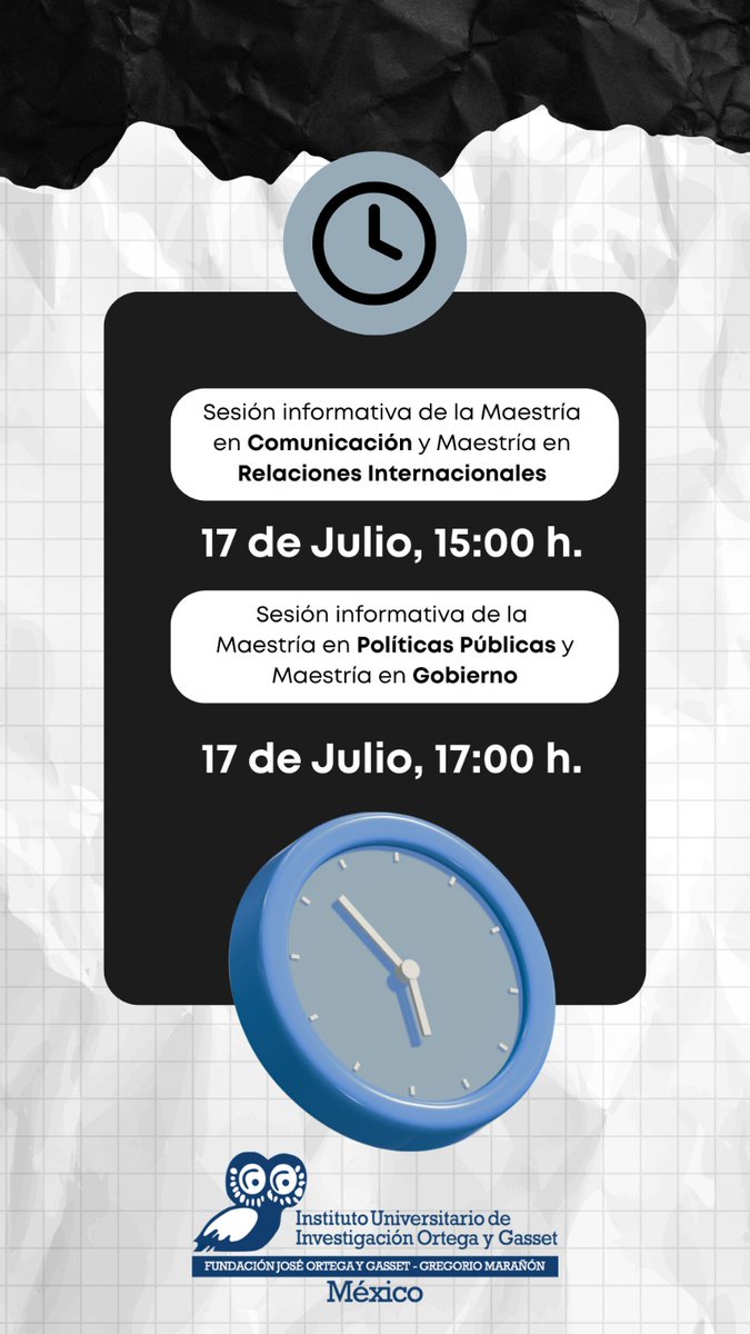 ¿Te interesa una maestría?
Hoy es el día de resolver tus dudas y decidir por un mejor futuro.
¡Conéctate!

🔗us02web.zoom.us/j/86717434313?…