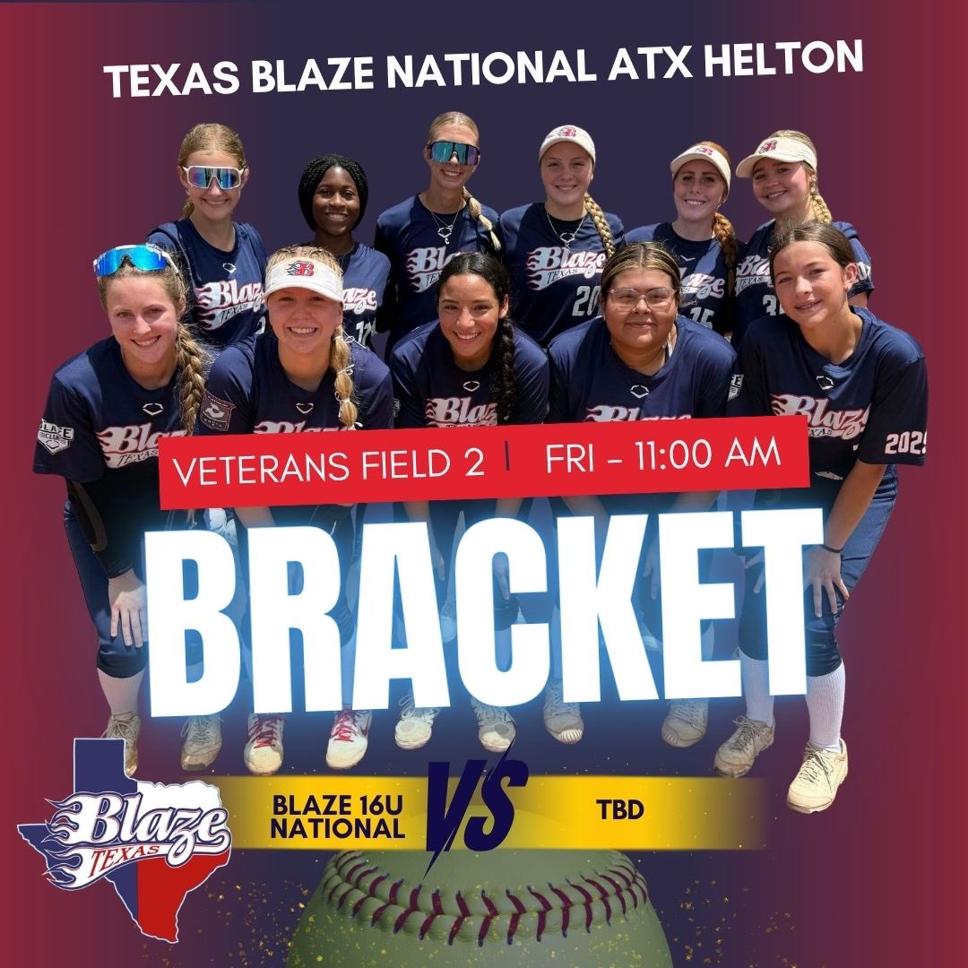 Pool is complete and bracket begins at 11am tomorrow! Looking forward to seeing how this group respond in bracket.  #BeBlaze #BlazeOn #brecruited #blazefastpitchsoftball