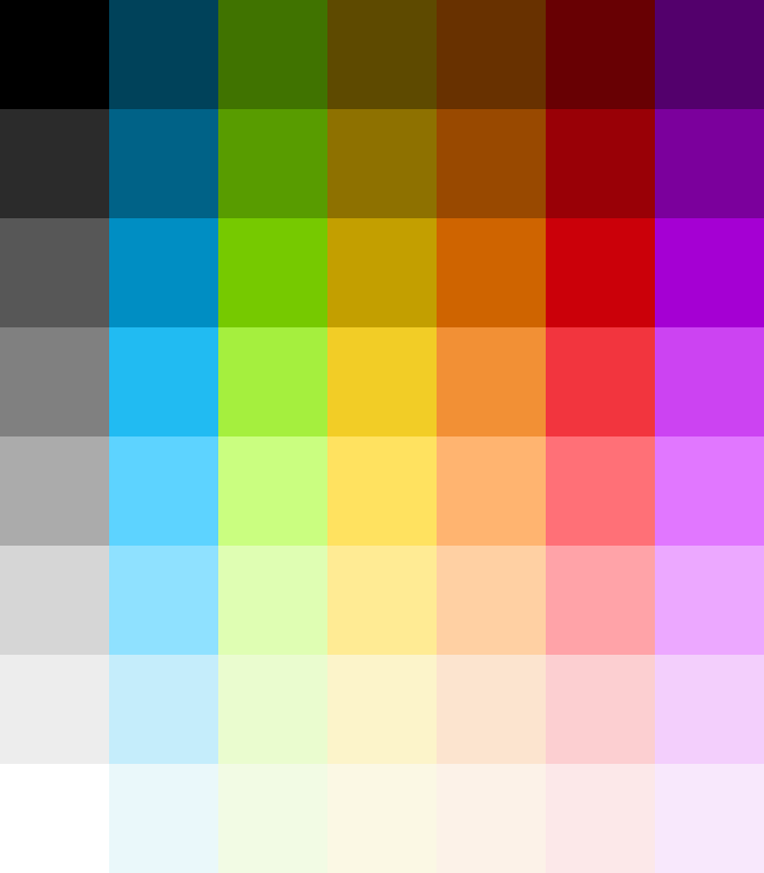 zhougsoft's tweet image. needed a mfer color palette for *spacemfers* so i whipped this one up based on the OG mfer backgrounds (w/ prettycool purp included ofc)
