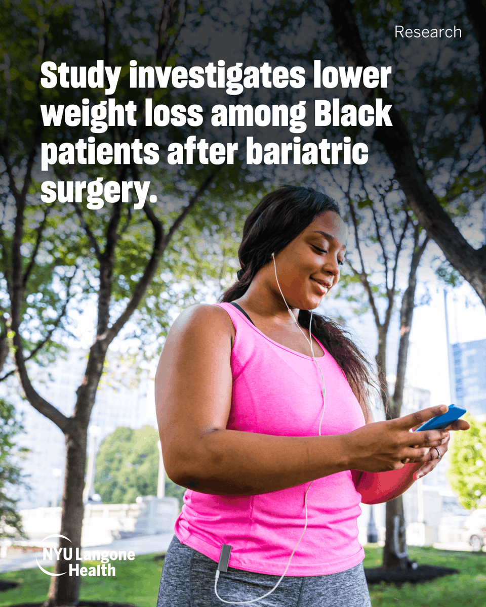 nyugrossman's tweet image. New @nyulangone research finds Black patients lost less weight after sleeve gastrectomy than White and Hispanic peers. Social and economic factors—including stress, sleep disturbance & employment—may help explain why.
🔗 Read more: bit.ly/4lTrRiO