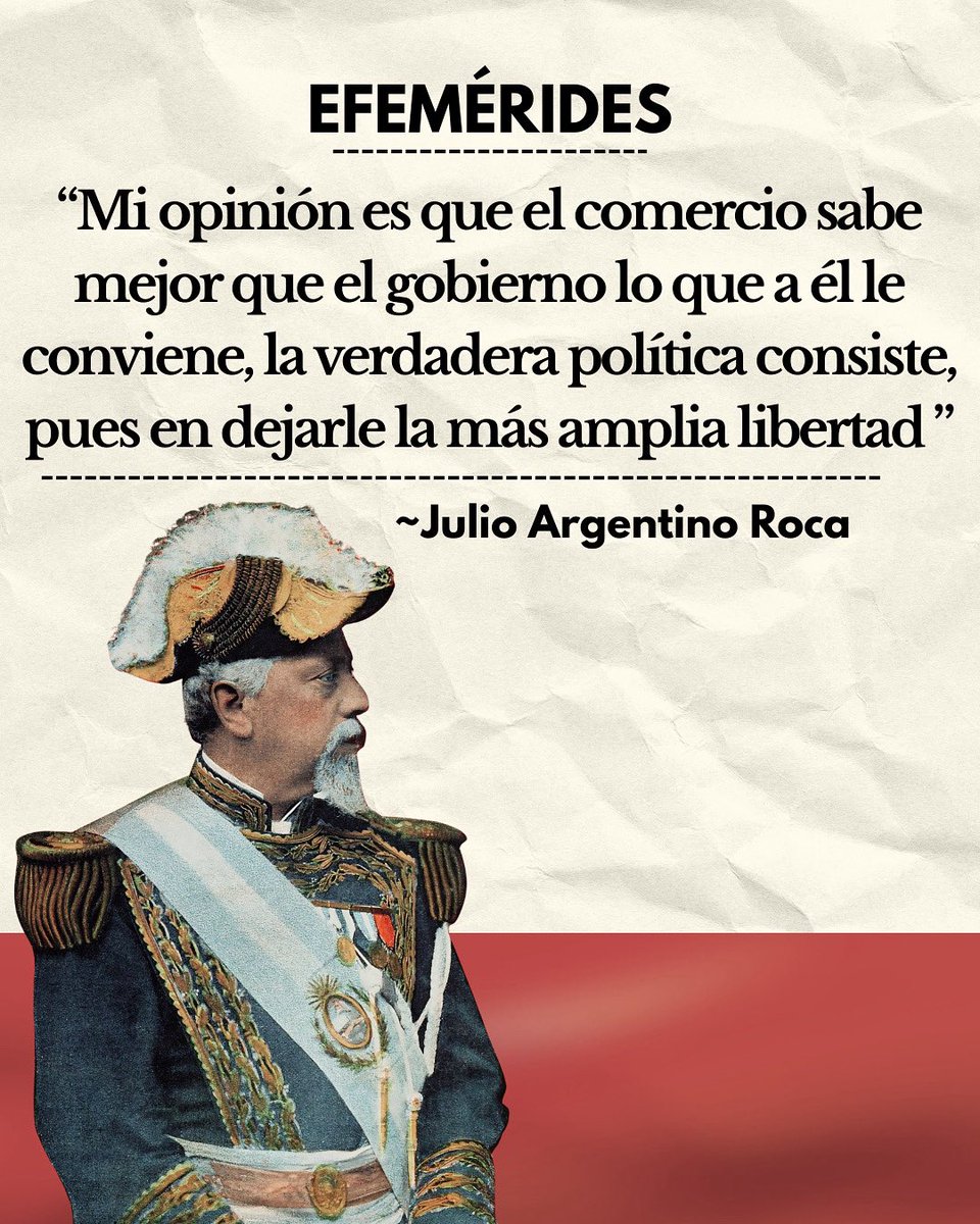 liberyprogre's tweet image. Un día como hoy: nace en Tucumán el teniente general Julio Argentino Roca🫡🇦🇷