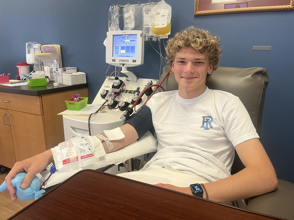 Sam Read (@nbc10_sam) on Twitter photo A Westerly completed his 50TH appointment at the <a href="/RIBloodCenter/">RI Blood Center</a> Recently, he’s been donating platelets-
rare for someone so young. ‘It makes me feel like I’ve made at least some type of a difference whether it’s someone my age or 50 years old that I’m helping” 🥹❤️ @ 530 <a href="/NBC10/">NBC 10 WJAR</a> A Westerly completed his 50TH appointment at the <a href="/RIBloodCenter/">RI Blood Center</a> Recently, he’s been donating platelets-
rare for someone so young. ‘It makes me feel like I’ve made at least some type of a difference whether it’s someone my age or 50 years old that I’m helping” 🥹❤️ @ 530 <a href="/NBC10/">NBC 10 WJAR</a>