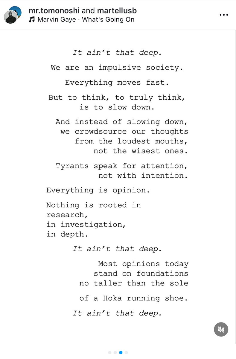 CurtissKing's tweet image. โWe are witnessing the cultural
erosion of thought,
the glorification of ignorance,
and the fear of depth in a world
addicted to speed and surface.โ
โIt Ainโt That Deepโ
- Mr. Tomonoshi