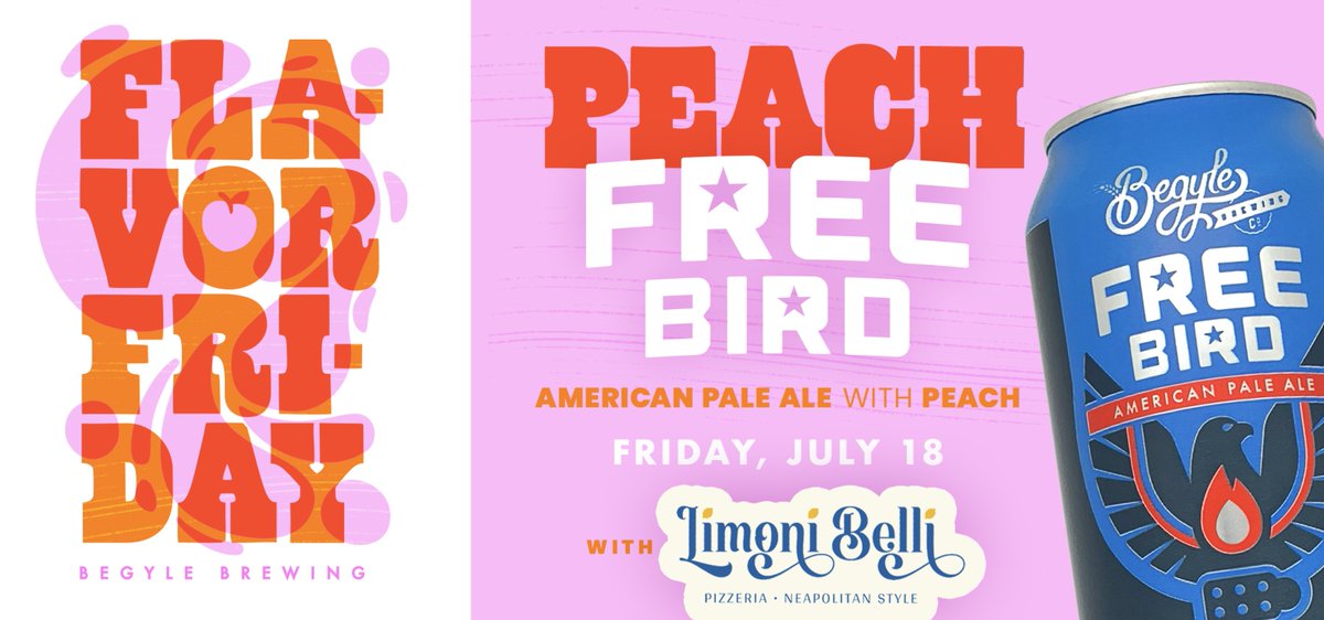 PEACH Free Bird &amp; PIZZA!
Flavor Friday with us 🍻
#TGIF #begylebrewing #chicagobeer