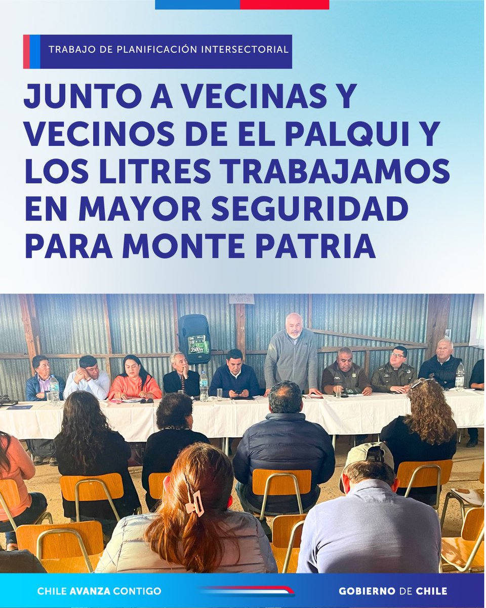 DPPLimari's tweet image. En Monte Patria DPP Eduardo Alcayaga y el Seremi de Seguridad Pública Adio González, policías y municipio se reunieron con vecinas y vecinos de Los Litres y El Palqui, quienes han dado a conocer problemáticas referidas a seguridad pública 🚨👮🏻‍♂️