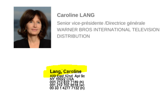 TeamFSociety1's tweet photo. #Epstein 
A quand l'enquête ?
Dans la famille #Lang : 
La fille ainée Caroline, Vice présidente de Warner Bros et dans le black Book d'#Epsein https://t.co/kJ7TNT6R5Y