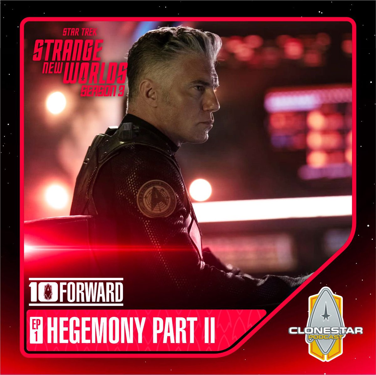 TEN FORWARD IS BACK 🚀

SNW S3 kicks-off with Hegemony, Part 2

🎙️Hosts Mike Overton &amp; Jodi Pickens explore:

• Chapel &amp; Spock’s gamble
• The horror of the Gorn
• Ortegas’ iconic moment
• + MORE

🎧 Available TODAY 4:30PM EDT / 9:30PM GMT
📺 youtu.be/tP5HgytLxbE

#StarTrek