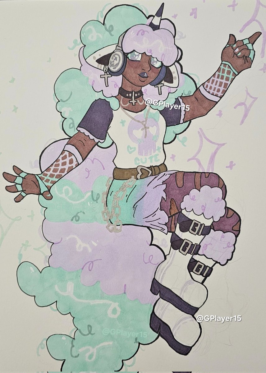 GPlayer15's tweet photo. Sparkle On 🦄✨️

Attack on ♡mv-jv1 on AF of Bellamira Quickwish, a Galarian Ponyta Gijinka 💚💜

#artfight #artfight2025 #artfightteamcrystal #pokemon #fanart https://t.co/h764yowfFq
