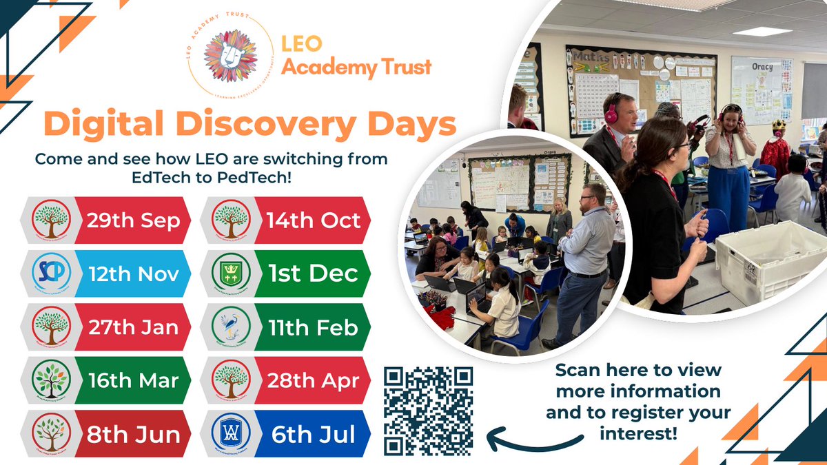 LEO Academy Trust (@leoacademies) on Twitter photo ๐ป LEO Digital Discovery Days 2025/26
Spend an immersive day exploring Teaching & Learning at <a href="/LEOacademies/">LEO Academy Trust</a>.
Weโre offering 10 free days of professional learning for schools & trusts across England.
๐ drive.google.com/file/d/12cGQoYโฆ
๐ app.habitude.co/ff/17298694208โฆ
Booking now open! ๐ฆ ๐ป LEO Digital Discovery Days 2025/26
Spend an immersive day exploring Teaching & Learning at <a href="/LEOacademies/">LEO Academy Trust</a>.
Weโre offering 10 free days of professional learning for schools & trusts across England.
๐ drive.google.com/file/d/12cGQoYโฆ
๐ app.habitude.co/ff/17298694208โฆ
Booking now open! ๐ฆ