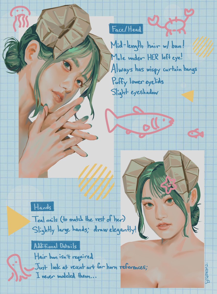s_turnips's tweet image. been a long time since I posted but...Lysaris's ref sheet is finally updated!! I was inspired by fashion magazines and went on from there 🍙🍙🦑