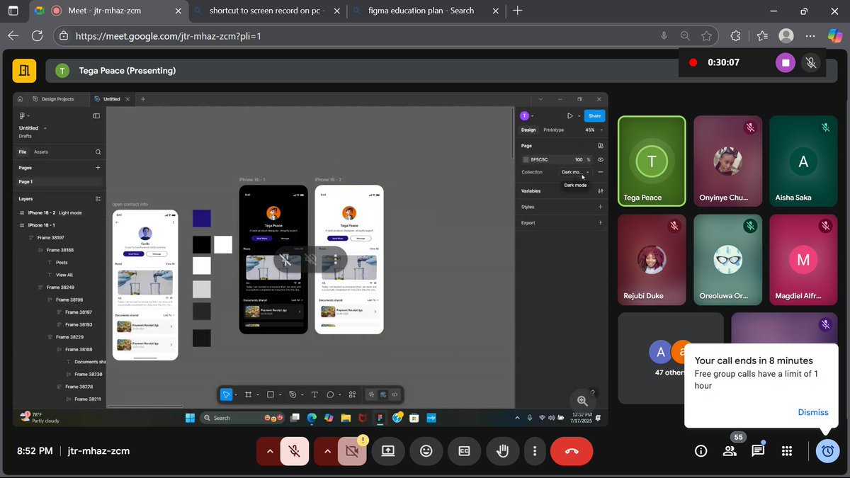 DesignedByIni's tweet image. Massive thanks to @Tegadesigns for the session on color variables and setting up the Figma Education Plan 🙌🏽
Super helpful and well explained , really appreciate you!