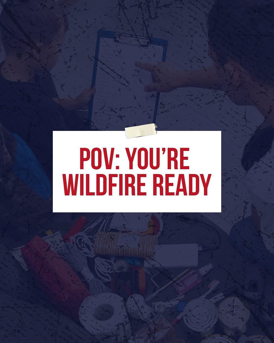 CALFIRELNU's tweet image. Do you know what wildfire readiness actually looks like?
It’s more than a feeling, it takes real action to be ready.
✅ Your go bag is packed and ready by the door
✅ You’ve cleared dry vegetation, debris and other combustibles from the first five feet around your
home
✅ Your…