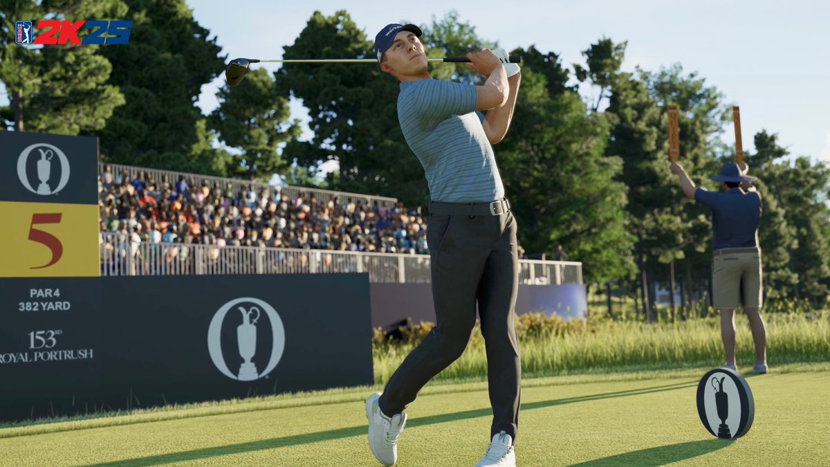 PGATOUR2K's tweet image. Big congratulations to @MattFitz94 for finishing tied for the lead (T-1) on Day 1 of @TheOpen! 

Best of luck tomorrow! ⛳️