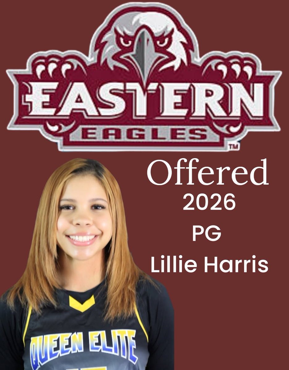 Lillie Harris (@lillie2harris) on Twitter photo After a great conversation with <a href="/Coach_SFowler/">Sarah Fowler</a> I am blessed to have received an official offer to play basketball for <a href="/EUEAGLESWB/">Eastern WBB</a> !! Thank you so much for believing in me coach Fowler and coach <a href="/CoachT_77/">Jaleel Taylor</a> 🦅🦅🏀🏀
<a href="/PCHS_WBB/">Paulding County Ladies Basketball 🏀</a>
<a href="/GeorgiaQueenEl1/">Georgia Queen Elite Basketball</a>
<a href="/PRO_Movement1/">#PRO Elevation Inc. | #PRO Movement Athletics</a>
<a href="/TFNsRun4Roses/">TFN's Run 4 Roses</a> After a great conversation with <a href="/Coach_SFowler/">Sarah Fowler</a> I am blessed to have received an official offer to play basketball for <a href="/EUEAGLESWB/">Eastern WBB</a> !! Thank you so much for believing in me coach Fowler and coach <a href="/CoachT_77/">Jaleel Taylor</a> 🦅🦅🏀🏀
<a href="/PCHS_WBB/">Paulding County Ladies Basketball 🏀</a>
<a href="/GeorgiaQueenEl1/">Georgia Queen Elite Basketball</a>
<a href="/PRO_Movement1/">#PRO Elevation Inc. | #PRO Movement Athletics</a>
<a href="/TFNsRun4Roses/">TFN's Run 4 Roses</a>
