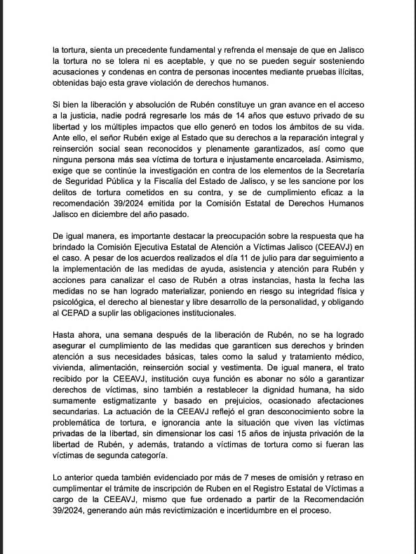 CEPAD_AC's tweet image. ⛓️💥 ¡Rubén Rivera Torres es libre!
✊🏽 Luego de pasar 14 años y 9 meses en prisión de manera injusta por un delito que no cometió, fue puesto en libertad el pasado jueves 10 de julio.
⚖️ La resolución emitida por el @supremotribjal resulta trascendental frente a la…