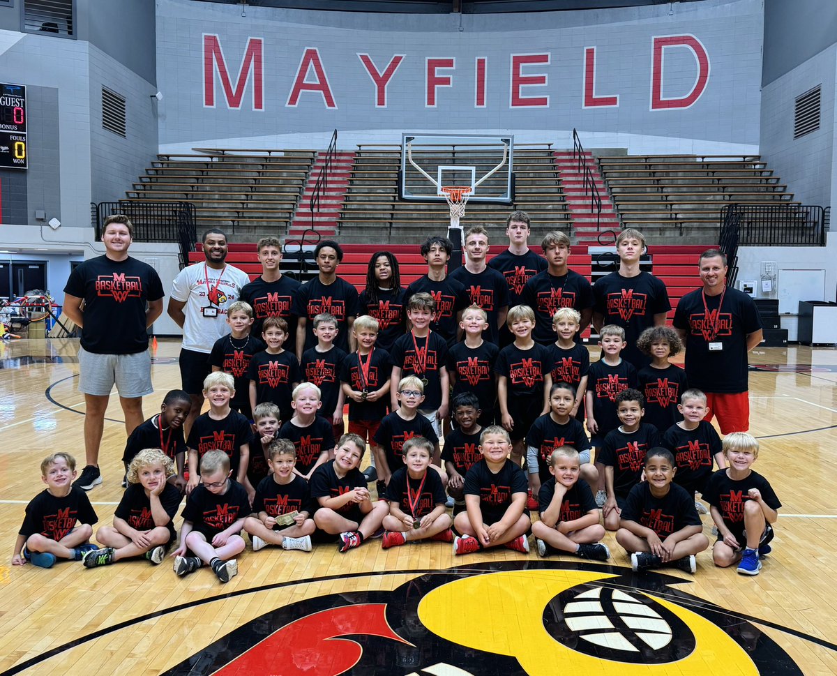 Coach_Croft12's tweet image. Loved every second of Mayfield Camp #7! Every camper competed, learned, and worked hard all week! Shout out to my coaches and players for giving back and working with the future of Mayfield Basketball! Also thank you to @CFSBank for being our camp t-shirt sponsor! #Mayfield🏀