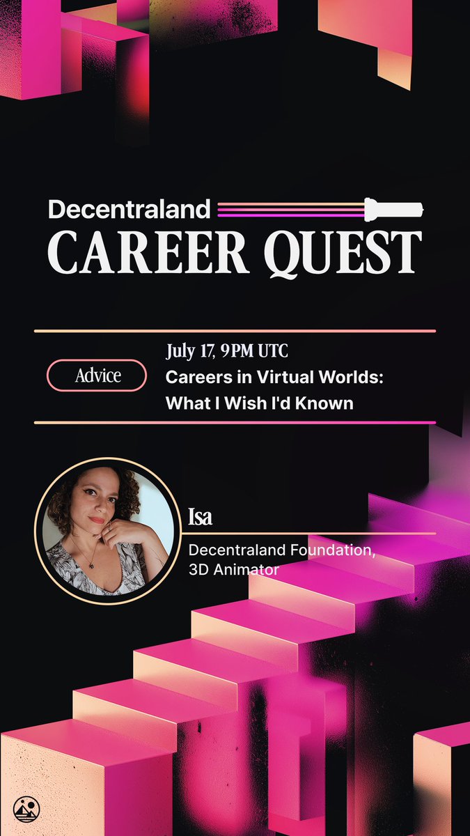 So you wanna be a 3D builder? 👀

<a href="/Fractilians7/">fractilians.eth</a> and <a href="/isamazing_isa/">Isa</a> are joining Career Quest to give you advice on breaking into web3 as a virtual designer.

📍See you at 6,88