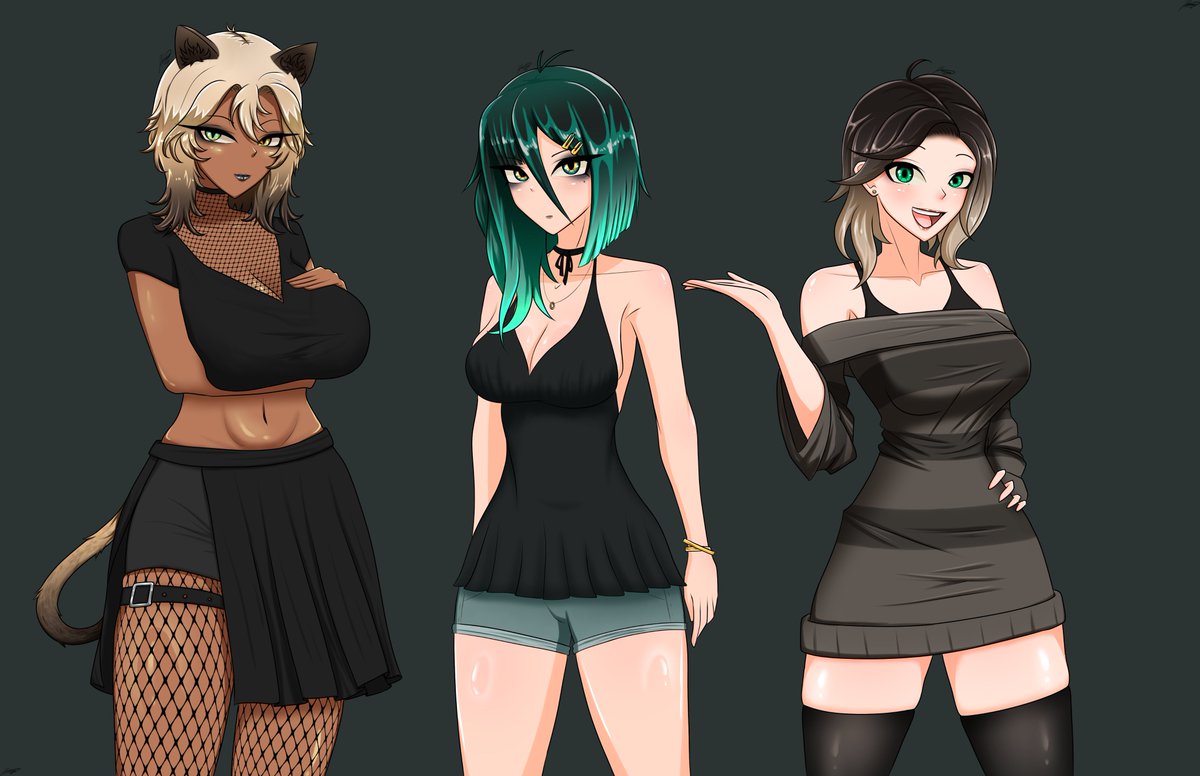 sublime_prime's tweet photo. New OCs! Lemme know which of the comedy crew is your fave! (From left to right: Fera, Aury, and Yui)
.
.
.
.
.
#ocs #digitalart #catgirl #illustration #angel #blonde #tealhair #animestyle #animegirl #heterochromia #csp #xppen #artist133pro https://t.co/sUhpdXjw2H