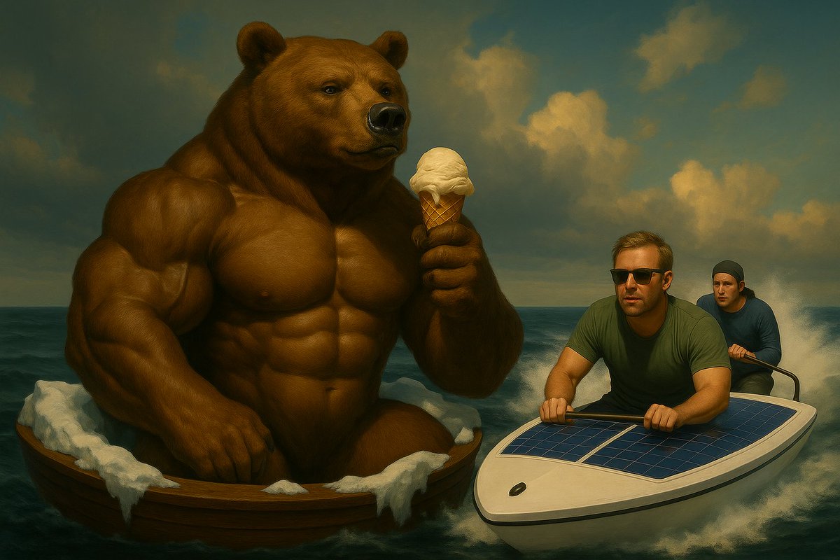 1_danib's tweet photo. Look at this bear eating an icecream, what a chadimal https://t.co/6X4Wf4UcvI