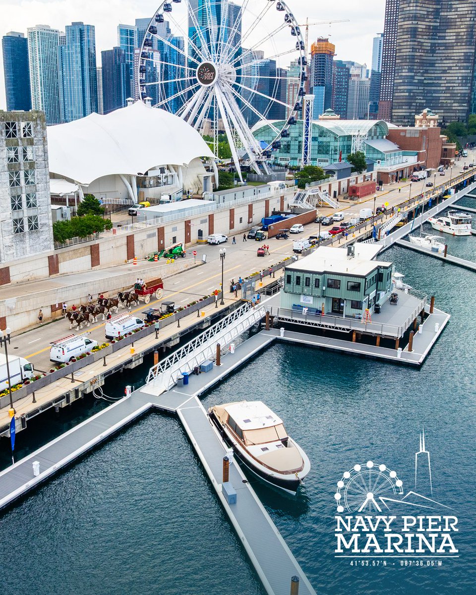 NavyPier's tweet image. ⚓️ Dock in the heart of the city! @NavyPierMarina is Chicago’s only all-transient marina — steps from food, fun, and lakefront views. Book your slip today! 🌊🚤Learn more: bit.ly/4kEtv7x