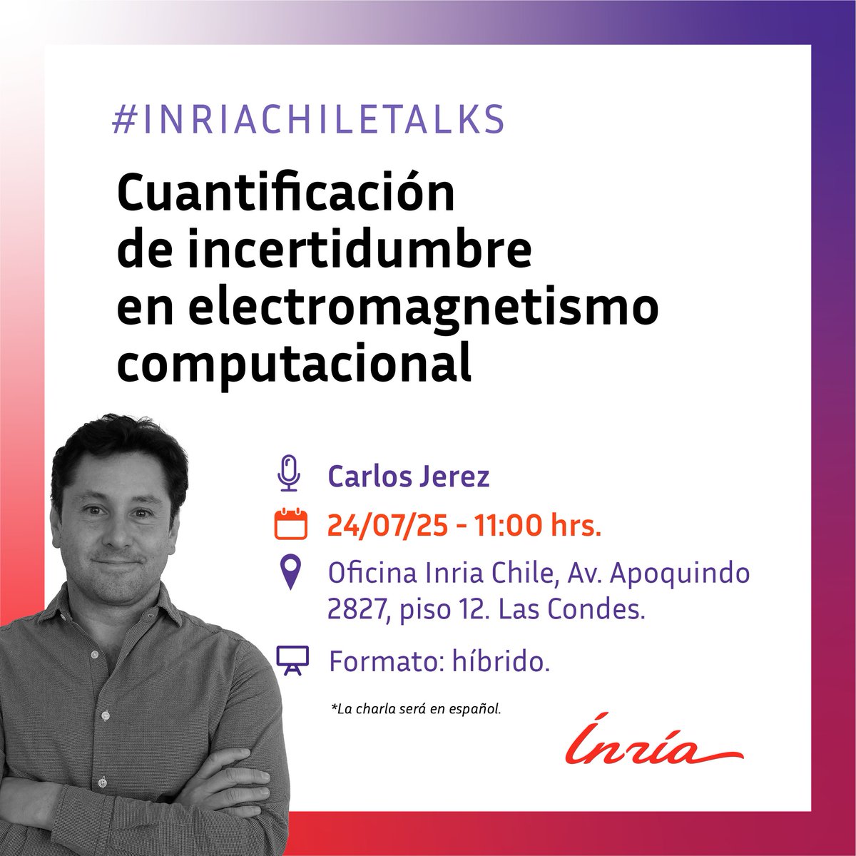 inria_chile's tweet image. 🤖 #InriaChileTalks | El 24/07 tendremos una nueva charla junto a @cfjerez, investigador asociado en @Inria_Chile, quien hablará sobre la resolución de problemas de dispersión de ondas electromagnéticas armónicas.
📲Inscripciones: bit.ly/4m4Z4Id