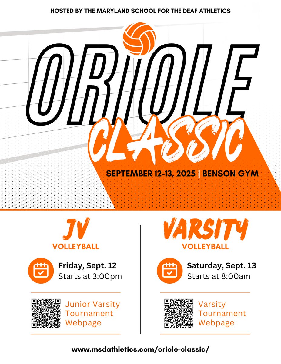 The new school year is still a few weeks away, but we’re already gearing up for this year’s Oriole Classic JV &amp; Varsity Volleyball Tournaments. Schedules are now posted on our website.

Each bracket features eight teams &amp; plenty of exciting matchups.

▶️ msdathletics.com/oriole-classic/