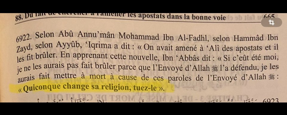 MohamedGlow's tweet photo. Je ne souhaite la mort de personne. Pourtant, le Coran (4:89) et Boukhari (6922) appellent à tuer les apostats comme moi.
Je le dis sans haine : ces textes existent. Et je refuse de me taire. Jamais !
#Apostasie #Islam #LibertéDeConscience #CritiqueDesTextes #LibrePensée https://t.co/09AxS15VmP