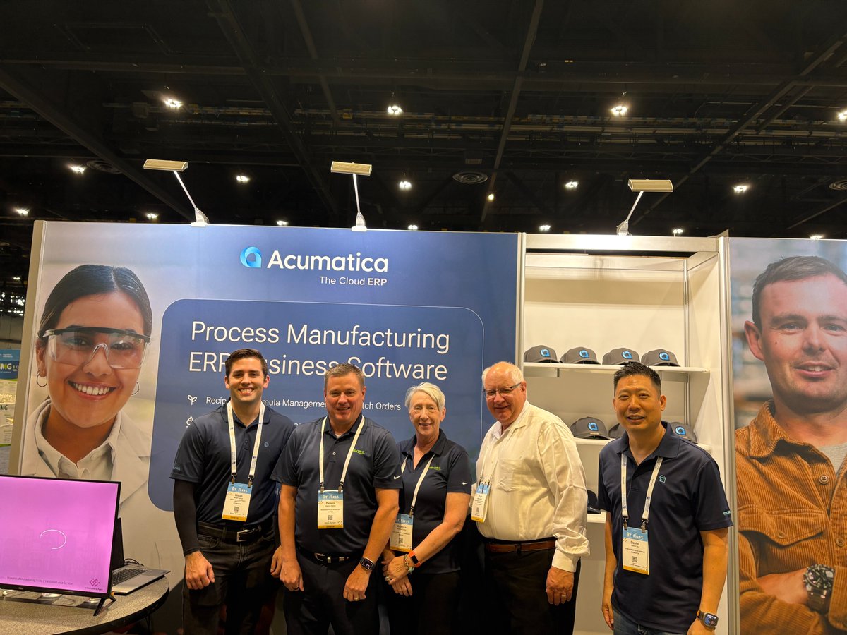 Acumatica's tweet image. This week, we joined food and beverage leaders in Chicago at #IFTFirst, co-sponsoring alongside our partners @NexTecGroup and @eWorkplaceApps. 🥘 🥂 

A lot of our conversations highlighted how Acumatica is helping food and beverage businesses modernize (and thrive!) in a