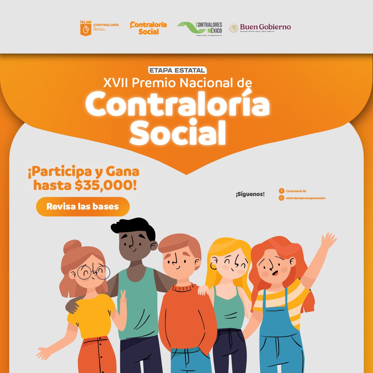 ¡Que tu compromiso con la transparencia 🔍 y la rendición de cuentas 🧾 sea reconocido! Participa en el Concurso Nacional de Contraloría Social 2025 🏆🇲🇽 y demuestra cómo la ciudadanía puede transformar la gestión pública.

Consulta la convocatoria 👉 shorturl.at/xzwZq