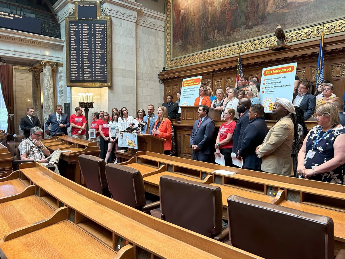 StateRepTenorio's tweet image. Proud to author the Safe Summer Bill Package. Every Wisconsinite deserves to feel safe and free from gun violence, whether at school, at work, or in their neighborhood. I’m fighting for common sense, widely supported gun safety laws that will save lives.