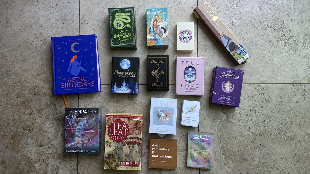 Hello 👋🏽 I’m back from my much needed vacation, but I’m also funemployed! I’m rehoming + selling these tarot + oracle decks I no longer use anymore. They need some TLC! 

Pls RT + DM me if you’re called to one (or more) ❤️‍🔥🧿